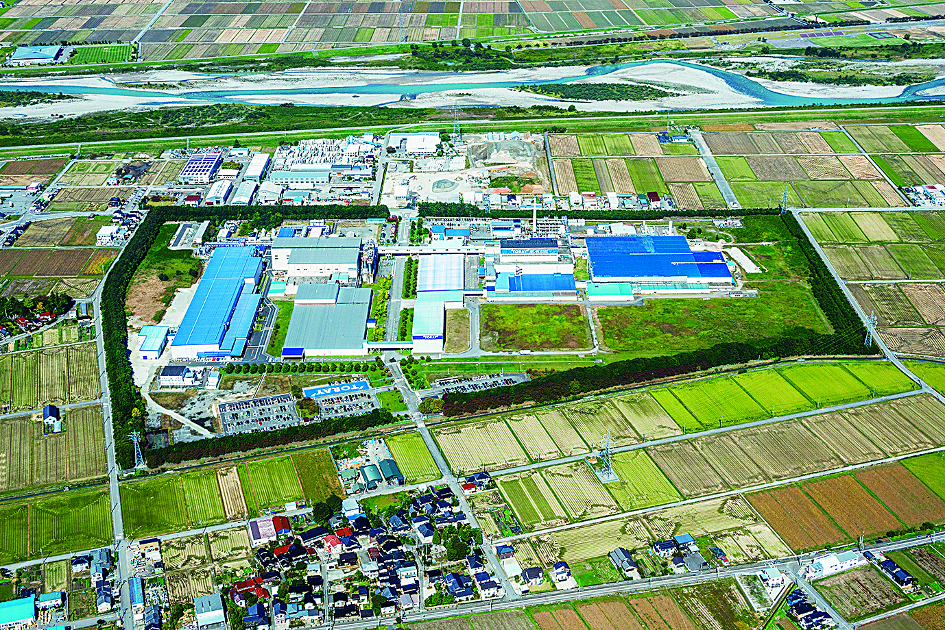 石川工場航空写真
